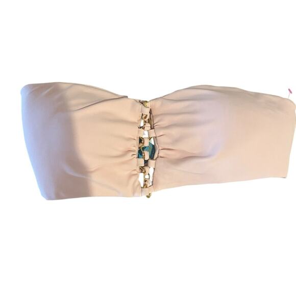 Beach bunny Large bandeau bikini top NWT blush pink - Picture 2 of 7